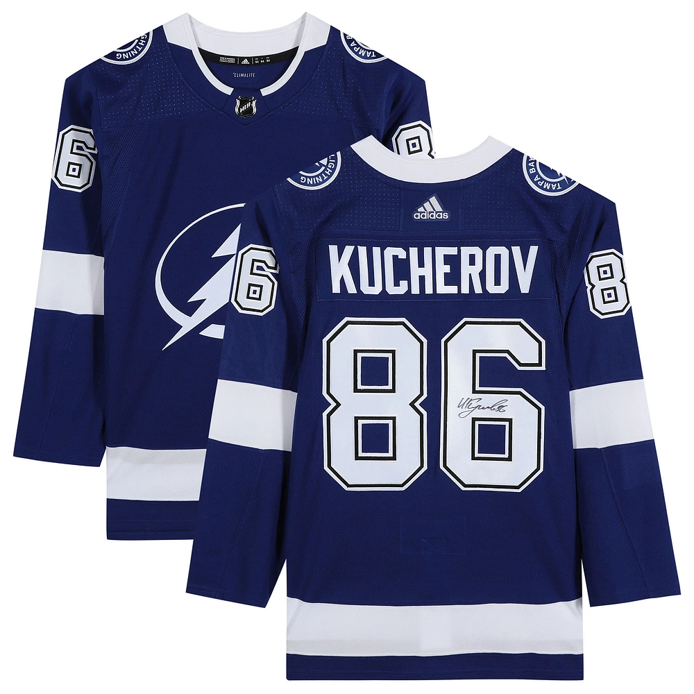 Nikita Kucherov Tampa Bay Lightning Autographed Blue Adidas Authentic Jersey