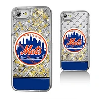 New York Mets iPhone 6/6s/7/8 Logo Stripe Gold Glitter Case