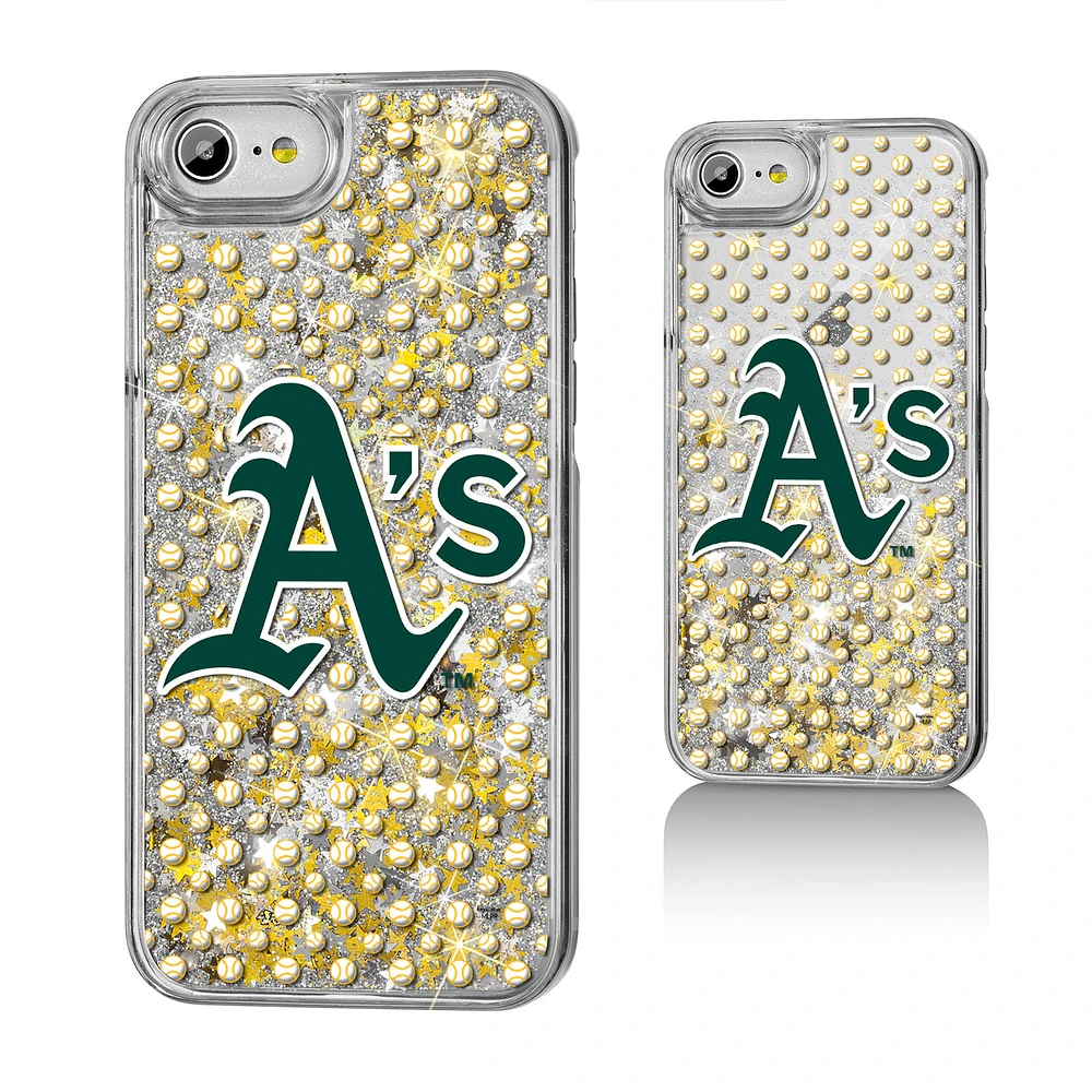 Athletics iPhone 6/6s/7/8 Logo Gold Glitter Case