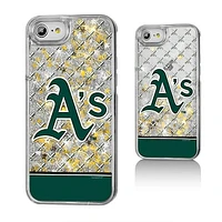 Athletics iPhone 6/6s/7/8 Logo Stripe Gold Glitter Case