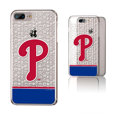 Philadelphia Phillies iPhone 6 Plus/6s Plus/7 Plus/8 Plus Stripe Clear Case