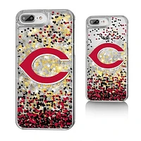Cincinnati Reds iPhone 6 Plus/6s Plus/7 Plus/8 Plus Sparkle Gold Glitter Case
