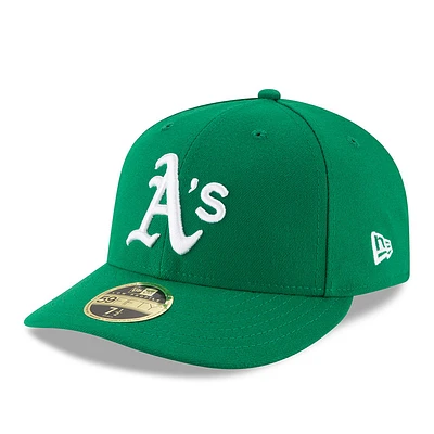 Men's New Era Green Athletics Alt Authentic Collection On-Field Low Profile 59FIFTY Fitted Hat