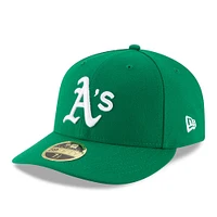 Men's New Era Green Athletics Alt Authentic Collection On-Field Low Profile 59FIFTY Fitted Hat