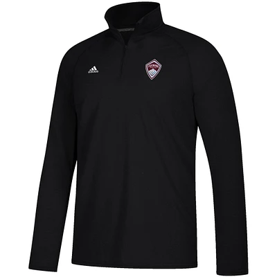 Men's adidas Black Colorado Rapids LC Logo Set Ultimate Quarter-Zip Pullover Jacket