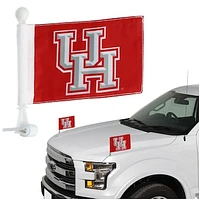 Houston Cougars Auto Ambassador Flag Set