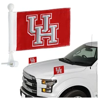 Houston Cougars Auto Ambassador Flag Set