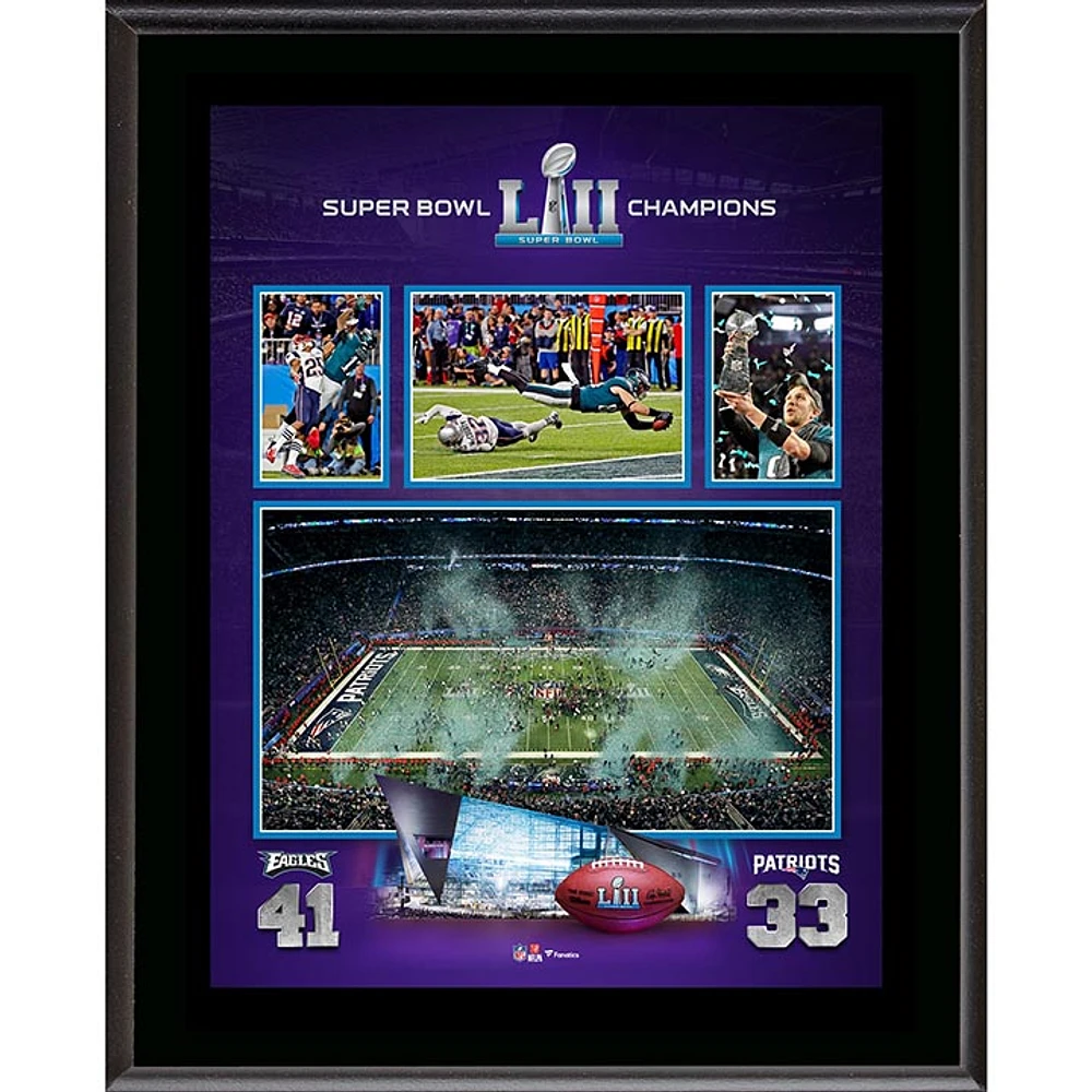 Philadelphia Eagles 10.5" x 13" Super Bowl LII Champions Sublimated Plaque