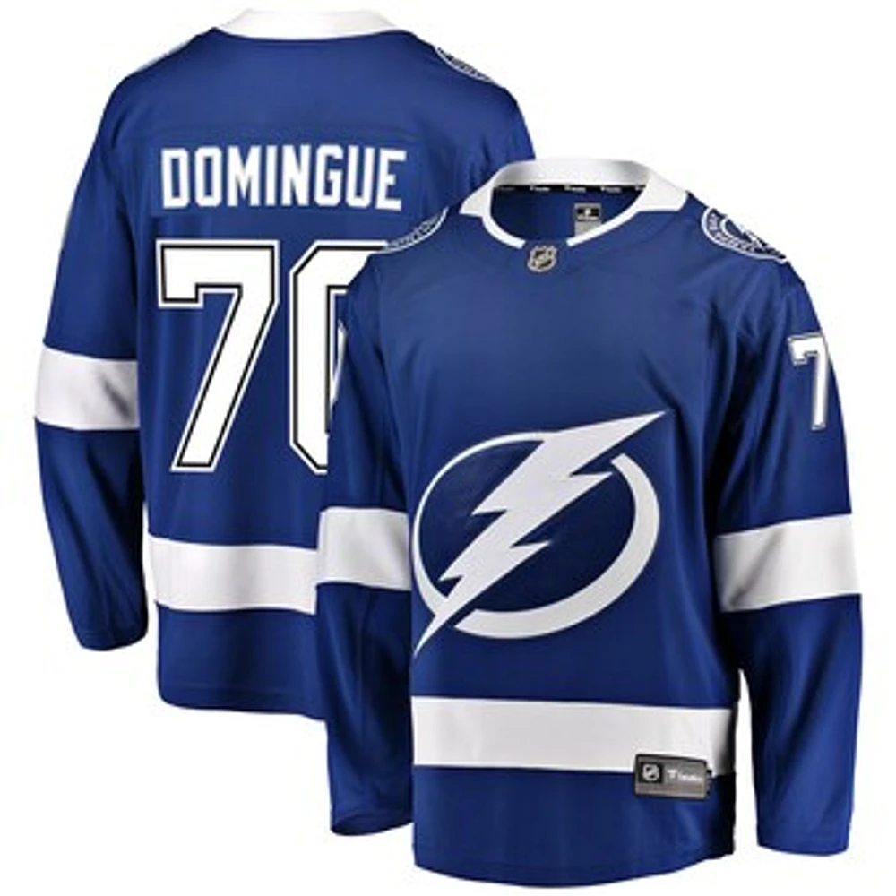 Men's Fanatics Louis Domingue Blue Tampa Bay Lightning Home Breakaway Player Jersey