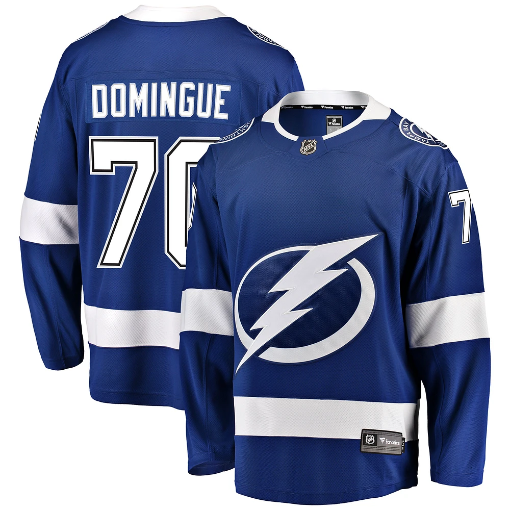 Men's Fanatics Louis Domingue Blue Tampa Bay Lightning Home Breakaway Player Jersey