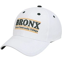 Men's The Game White Bronx Community College Broncos Bronx Classic Bar Adjustable Snapback Hat