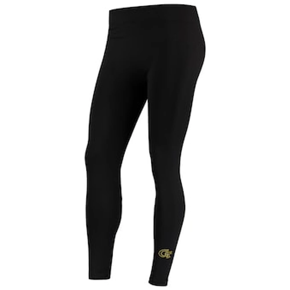 Women's ZooZatz Black Georgia Tech Yellow Jackets Fleece Leggings