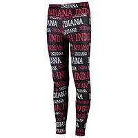 Girls Youth ZooZatz Crimson/White Indiana Hoosiers Stacked Mascot Leggings