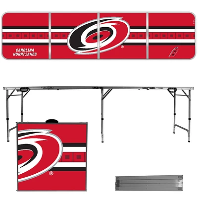 Carolina Hurricanes Striped Design 8' Portable Folding Tailgate Table