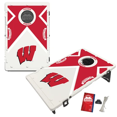 Wisconsin Badgers 2' x 3' BAGGO Vintage Cornhole Board Set