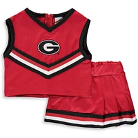 Girls Toddler Red Georgia Bulldogs Two-Piece Cheer Set