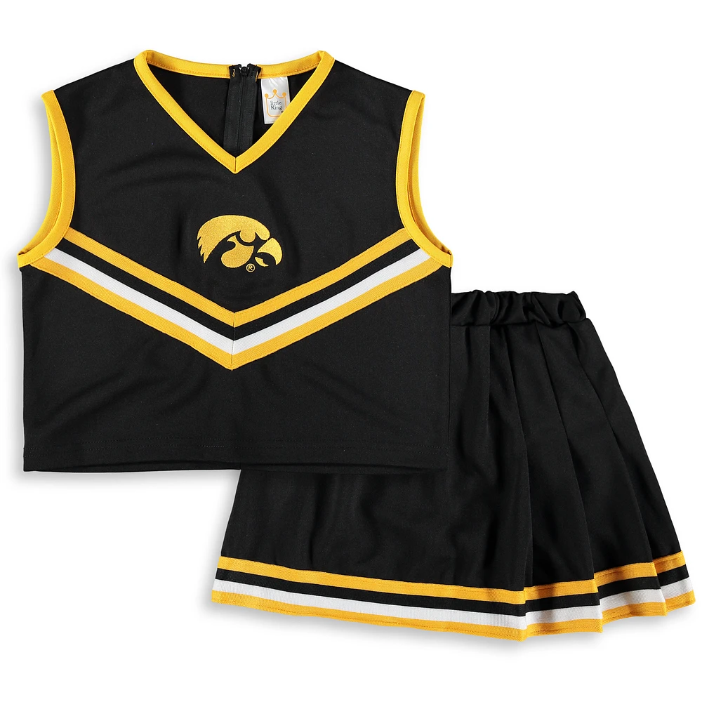 Girls Toddler Black Iowa Hawkeyes Two-Piece Cheer Set