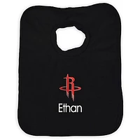 Infant Black Houston Rockets Personalized Bib