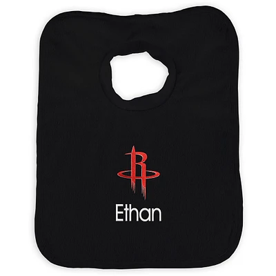 Infant Black Houston Rockets Personalized Bib