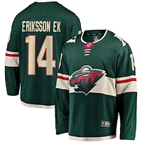 Men's Fanatics Joel Eriksson Ek Green Minnesota Wild Breakaway Jersey