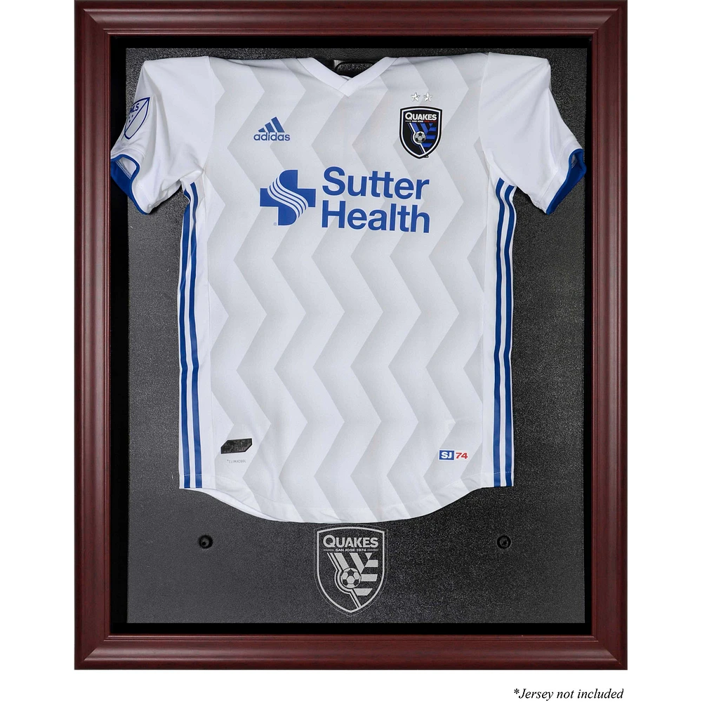 San Jose Earthquakes Framed Mahogany Team Logo Jersey Display Case