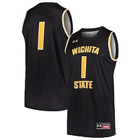 Men's Under Armour Black #1 Wichita State Shockers Basketball Replica Jersey