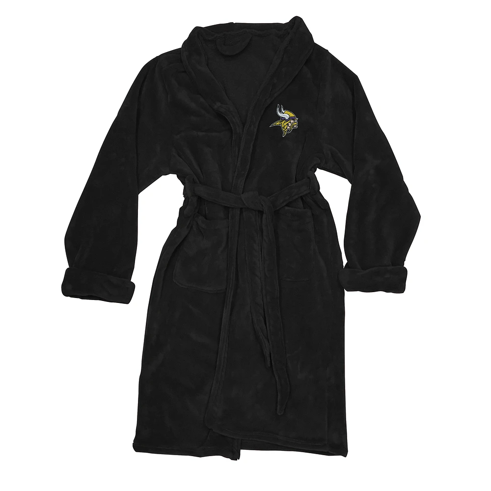 Men's The Northwest Group Black Minnesota Vikings Silk Touch Robe