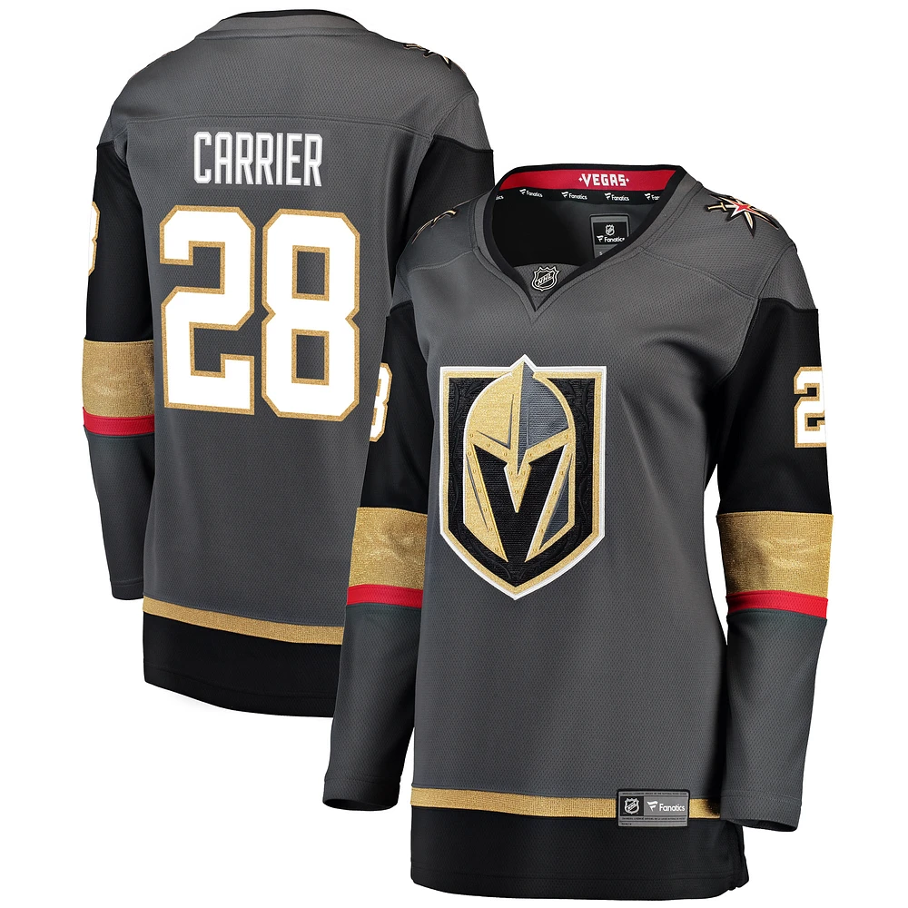 Women's Fanatics William Carrier Gray Vegas Golden Knights Alternate Breakaway Player Jersey