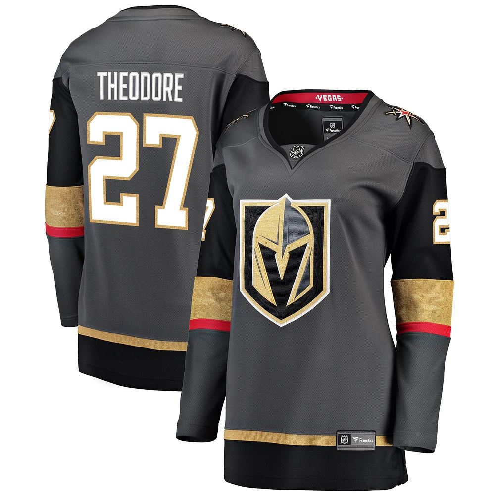 Women's Fanatics Shea Theodore Gray Vegas Golden Knights Alternate Breakaway Player Jersey