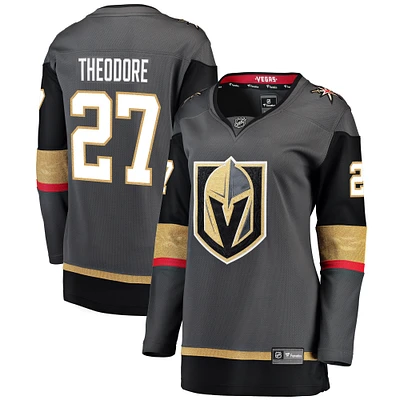 Women's Fanatics Shea Theodore Gray Vegas Golden Knights Alternate Breakaway Player Jersey