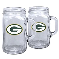 Green Bay Packers 2-Pack 16oz. Mason Mug Set