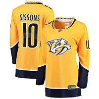 Women's Fanatics Colton Sissons Gold Nashville Predators Breakaway Player Jersey