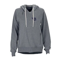 Women's Charcoal Dayton Flyers Fleece Moto Jacket