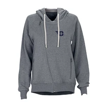 Women's Charcoal Dayton Flyers Fleece Moto Jacket