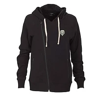 Women's Black New Mexico Lobos Fleece Moto Jacket