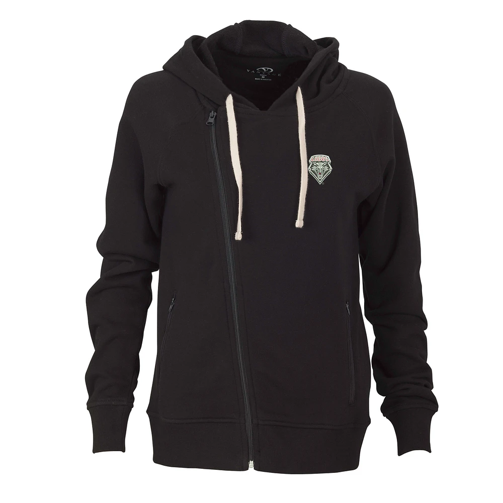 Women's Black New Mexico Lobos Fleece Moto Jacket