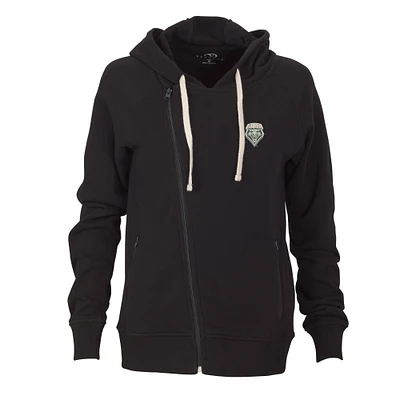 Women's Black New Mexico Lobos Fleece Moto Jacket