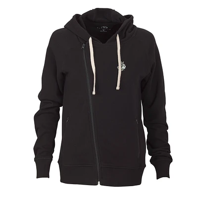 Women's Black Wofford Terriers Fleece Moto Jacket
