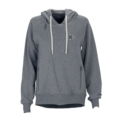 Women's Charcoal Xavier Musketeers Fleece Moto Jacket