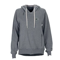 Women's Charcoal Xavier Musketeers Fleece Moto Jacket