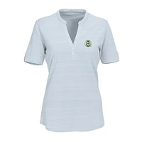 Women's Silver Colorado State Rams Strata Textured Henley Shirt