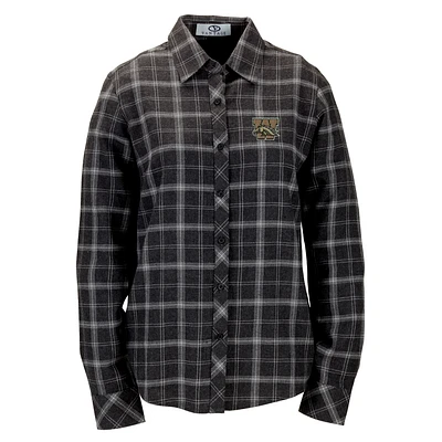 Women's Charcoal Western Michigan Broncos Brewer Flannel Button-Down Long Sleeve Shirt