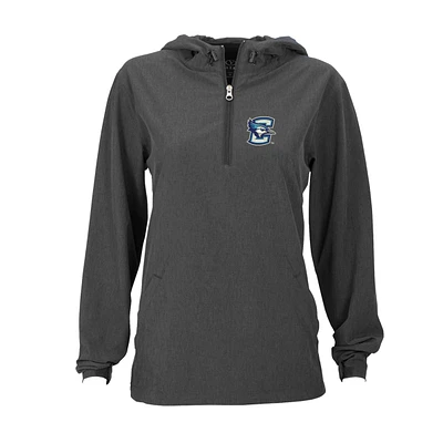 Women's Charcoal Creighton Bluejays Pullover Stretch Anorak Jacket