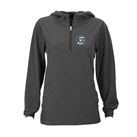 Women's Charcoal Creighton Bluejays Pullover Stretch Anorak Jacket