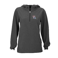 Women's Charcoal Louisiana Tech Bulldogs Pullover Stretch Anorak Jacket