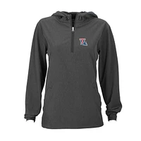 Women's Charcoal Louisiana Tech Bulldogs Pullover Stretch Anorak Jacket