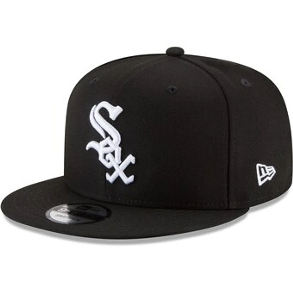 Men's New Era Black Chicago White Sox Black & White 9FIFTY Snapback Hat