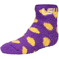 Girls Youth ZooZatz LSU Tigers Fuzzy Ankle Socks