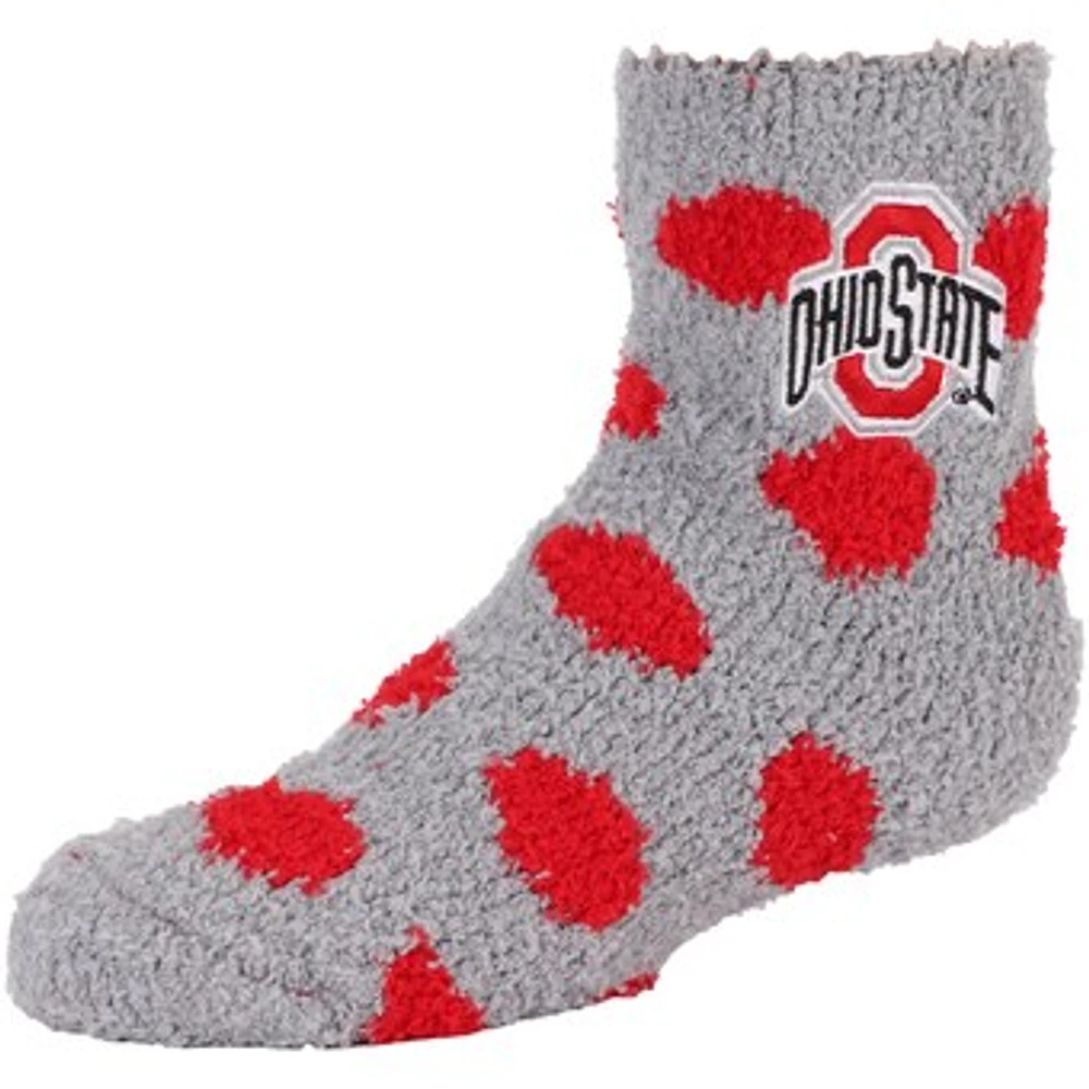 Girls Youth ZooZatz Ohio State Buckeyes Fuzzy Ankle Socks