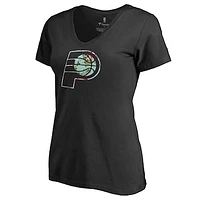 Women's Black Indiana Pacers Lovely V-Neck T-Shirt